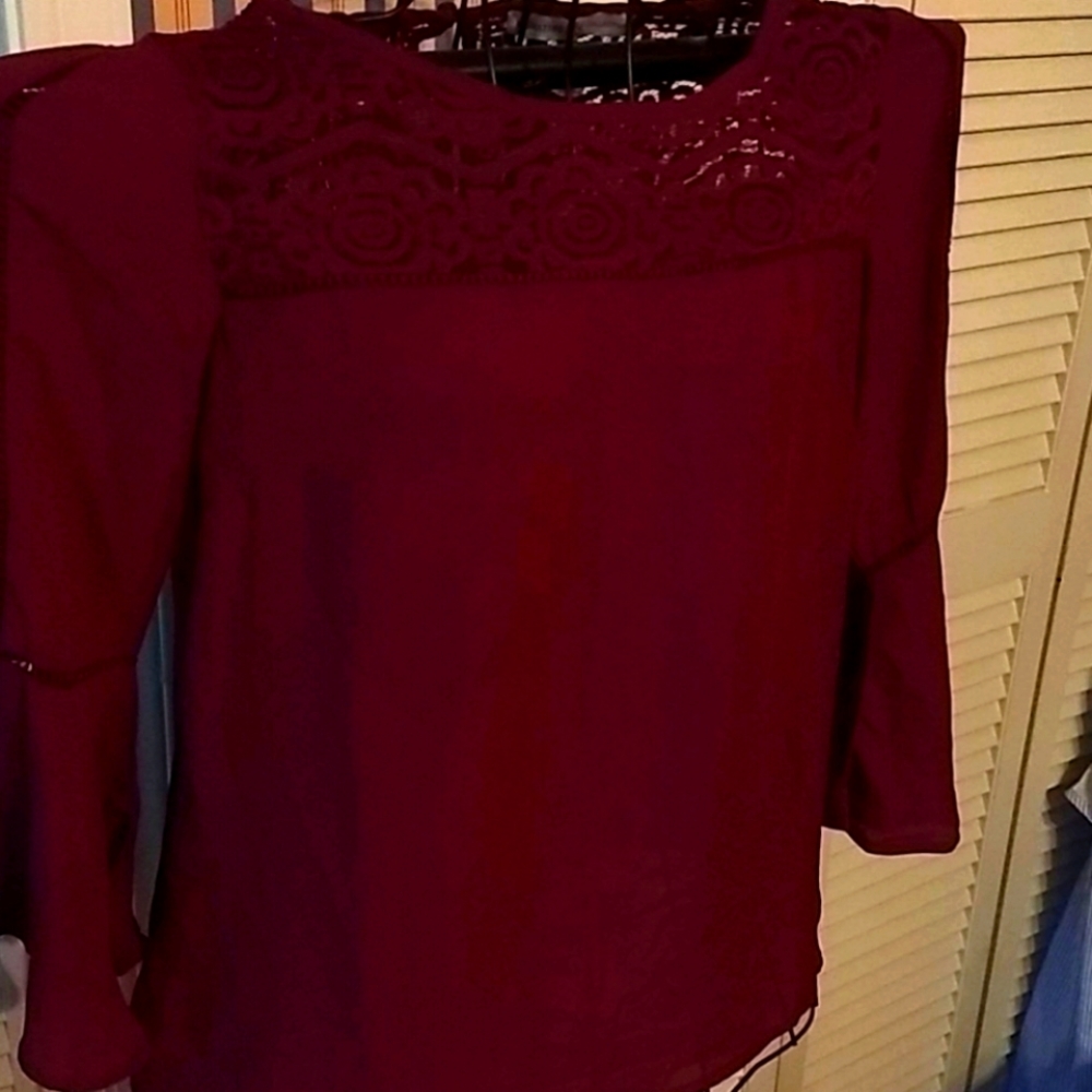 Dressy cranberry top